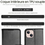 TECHGEAR Etui iPhone iPhone 13 Mini Portefeuille - Housse Portefeuille en Cuir avec Rabat de Protection, Fentes pour Cartes, Béq