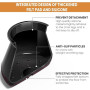 RUSIDO 24 pièces Protection Pied de Chaise Silicone Noir, Rounde Patins en Feutre pour chaises, adaptés aux Pieds Droits et incl