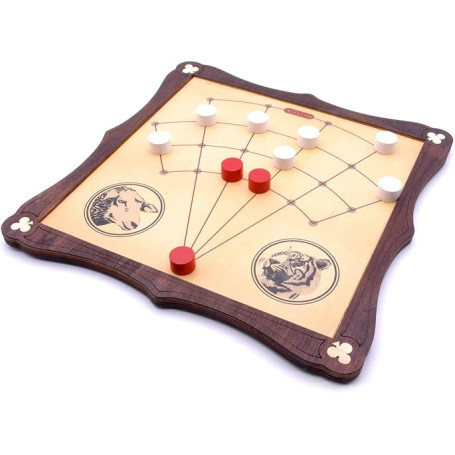 Brimtoy Lambs and Tigers Jeu de société traditionnel en bois