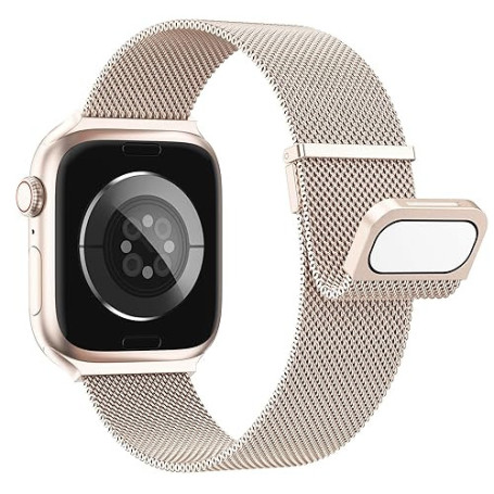 Higgs Métal Bracelet Compatible avec Bracelets Apple Watch 38mm 40mm 41mm 42mm 44mm 45mm 46mm 49mm Femme,Bracelet Double Magnéti