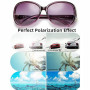 Lunettes de Soleil Femme Polarisées Fille Fashion Grand Cadre Protection UV400 pour Voyage Conduite Plage Extérieur