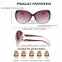 Lunettes de Soleil Femme Polarisées Fille Fashion Grand Cadre Protection UV400 pour Voyage Conduite Plage Extérieur