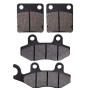 AHL 2 paires Motocyclette Plaquettes de Frein Avant/Arrière Compatible avec MASH Café Racer 125 2014-2016/ Seventy Five 125 2014