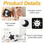 Chiluxendo 20 Pièces Livre Bebe 0-3 Mois, Carte Noir et Blanc Bébé, Carte Contraste Montessori, Jeux d'Éveil Noir et Blanc, Cart