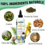 Chebe Poudre et Huile Africaine Bio Naturals, Hydratante, Huile de Chebe Pousse Cheveux pour le Cuir Chevelu, la Croissance, la