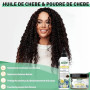 Chebe Poudre et Huile Africaine Bio Naturals, Hydratante, Huile de Chebe Pousse Cheveux pour le Cuir Chevelu, la Croissance, la