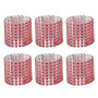 Yeahibaby 50 pcs Strass Rond de Serviette Serviette Boucle support de Noël Fête de mariage Décoration de table de dîner (Rouge)