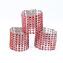 Yeahibaby 50 pcs Strass Rond de Serviette Serviette Boucle support de Noël Fête de mariage Décoration de table de dîner (Rouge)