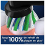 Oral-B Brossettes de Rechange Cross Action, lot de 10, Noires – Recharges Brosse à Dents Électrique Pro, Filaments pour Eliminer