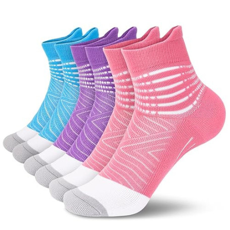 IRAMY Bas de Contention Femme Chaussettes de Contention Running Support de Cheville Chaussettes Basses de Compression de Course