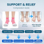 IRAMY Bas de Contention Femme Chaussettes de Contention Running Support de Cheville Chaussettes Basses de Compression de Course