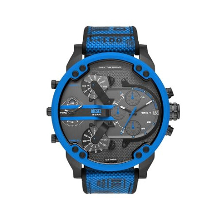 Diesel Montre, Mr. Daddy pour Homme, Mouvement Multifonctionnel à Quartz avec Bracelet en Cuir, synthétique ou Silicone