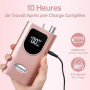 Delanie Ponceuse pour Ongles Professionnelle 35000 RPM Portable Rechargeable Avec Affichage LCD et 6 Embouts Ponçage pour Pédicu