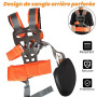 QKTYB Harnais Debroussailleuse, Universelle Réglable Harnais pour Debroussailleuse, Rembourrée Confortable Double Harnais de Déb