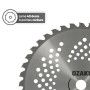 OZAKI - Lame 40 Dents Pour Débrousailleuse - Dents à Pointe Carbure - Largeur de Coupe : 255 mm - Epaisseur 1,3 mm - Alésage 20 