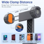 SYNCWIRE Adaptateur Trepied Smartphone, Support Telephone pour Trepied avec 2 Sabots Froids, Base Combinée avec Vis 1/4" et Supp