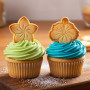 BAKERLOGY Mini Emporte-pièce Fleurs Tropicales (5 cm) – Tampons Cupcake Frangipanier et Hibiscus pour Pâtisserie Estivale, Fêtes