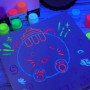 Artecho Peinture Acrylique Lumineuse 8 x 20ml Lumineuse & Fluorescente Peinture, Neutre, Pour Papier, Roche, Bois, céramique, Ti