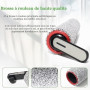 DianSung Brosse à rouleau + filtre d'accessoires pour Dreame H14 Pro, H14, H14 Dual aspirateur sec et humide pièces de rechange,