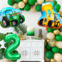 Alaoo Kit Décoration Anniversaire Dinosaure, Anniversaire Dinosaure, Géant Ballon Dinosaure avec Happy Birthday Bannière, Ballon