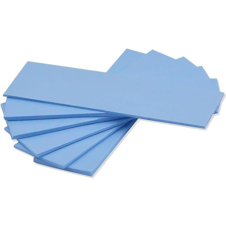 ADWITS Lot de 6 épaisseurs Assorties 0,5 1,0 1,5 mm Pads en Silicone thermoconducteurs avec conductivité Thermique de 6,0 W/MK,