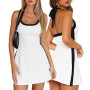 Gkaopi Robe Femme Sexy sans Manches Moulante Mini Robe Ete Bodycon Dos Nu Courte Wrap Robes de Clubbing Nuit Cocktail Robes Bal