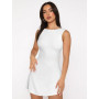 Sukiglam Robe Sexy Femme sans Manches col Bateau Mini Robes Moulante d'Été Chic et Elegant Dos Nu Robe Courte Décontracté A Lign