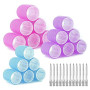 AiQInu 30 Pièces Bigoudis Cheveux, Comprenant 18 Bigoudis Magiques Et 12 Pinces Métalliques, Gros Cheveux pour Les Femmes Et DIY