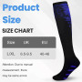HAGOT Chaussettes de Compression Unisexe Compression, pour Circulation Sanguine, Chaussettes de Compression pour Sport, Avion, V