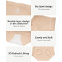 Levao Lot de 4 Culotte Gainante Femme Sculptantes Taille Haute sous-Vêtements Invisibles Slips sans Coutures Respirable Conforta