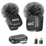 Newmight Micro Cravate sans Fil, Micro sans Fil avec Fixation Magnétique, Plug & Play, Réduction De Bruit,30M Portée, Compatible