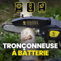 MAKTUL Mini Tronçonneuse à Batterie 6‘’/15cm, 8000 mAh (2x 4000mAh 20V), Coupe Branche Scie Électrique Élagueuse, Tailler Arbres