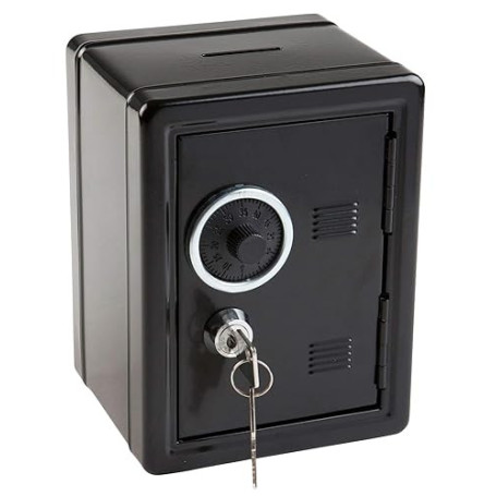 Idena 50034 - Coffre-fort économique, 120 x 105 x 160 mm, noir, 1 pièce