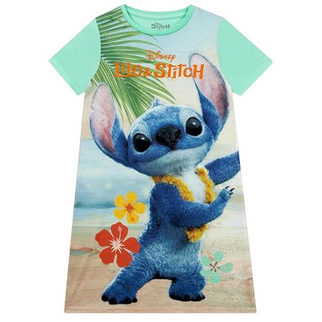 Disney Chemise De Nuit Fille Stitch, Chemises De Nuit Fille Manche Courte, Pyjama Lilo Et Stitch