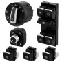 QWORK® 6 Pièces Interrupteurs Combinés de Voiture, Interrupteurs de Lève-vitre, Interrupteurs de Rétroviseurs, Compatible avec V