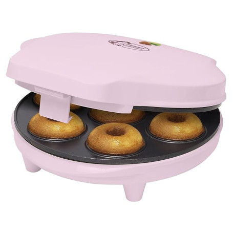 Bestron Appareil à donuts au Design Rétro, Mini-Machine à Donuts pour 7 petits Donuts, inclut Témoin de Cuisson & Revêtement Ant