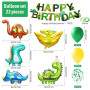 Alaoo Kit Décoration Anniversaire Dinosaure, Anniversaire Dinosaure, Géant Ballon Dinosaure avec Happy Birthday Bannière, Ballon