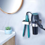 YYBO Porte seche Cheveux Mural, Support seche Cheveux, Porte seche Cheveux et lisseur, Porte seche Cheveux sans percage Support