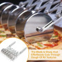 Junhonze Roulette Patisserie - Coupe Pate - Laminoir Patisserie - Coupe PâTe Inoxydable, 7 Roues Avec PoignéE, AdaptéEs Aux Pizz