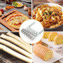 Junhonze Roulette Patisserie - Coupe Pate - Laminoir Patisserie - Coupe PâTe Inoxydable, 7 Roues Avec PoignéE, AdaptéEs Aux Pizz