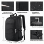 AMBOR Sac à Dos Ordinateur Portable, Sac a Dos Grande Capacité Homme Femme Imperméable 17.3 Pouces avec USB Charging Port Sac a