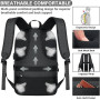 AMBOR Sac à Dos Ordinateur Portable, Sac a Dos Grande Capacité Homme Femme Imperméable 17.3 Pouces avec USB Charging Port Sac a