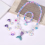 OSDUE Bijoux, Ensemble de Bijoux, Collier Bracelet Bague Boucles d'oreilles Set, Princesse Anniversaire Noël Cadeau