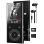 90Go Lecteur MP3 Bluetooth 5.3, MP3 Player avec 2 Emplacements pour Cartes TF, Écran Couleur 2,4", Bouton Tactile, Baladeur MP3
