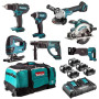 Combopack 7 outils 18V LXT (5x5,0 Ah) dans sac à roulettes - MAKITA DLX7013PT1