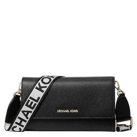 Michael Kors Jet Set Travel Multifunction Phone Crossbody Bag (Black))