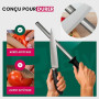 Elyrona - Fusil a aiguiser diamant professionnel 25 cm - aiguiseur couteaux pro - affuteur de couteaux plus efficace que pierre