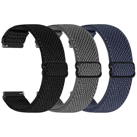 YONGBB 22mm Bracelet en nylon élastique pour Xiaomi Redmi Watch 5 Active/5 Lite/Watch S4 47mm/S4 Sport/Garmin Venu 3/Venu 2/Fore