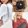 5 Pièces Chaîne de Sac à Main, Chaîne de Rechange en Métal, 40cm, 60cm, 80cm, 100cm, 120cm Chaine Sac Or avec Boucles, Sac à Ban