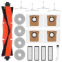18 Accessories pour Xiaomi X20+,1brosse principale,4chiffons de nettoyage,4 sacs à poussière,4 brosses latérales,4 filtres HEPA,